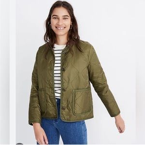 Madewell Quilted Green Liner Jacket